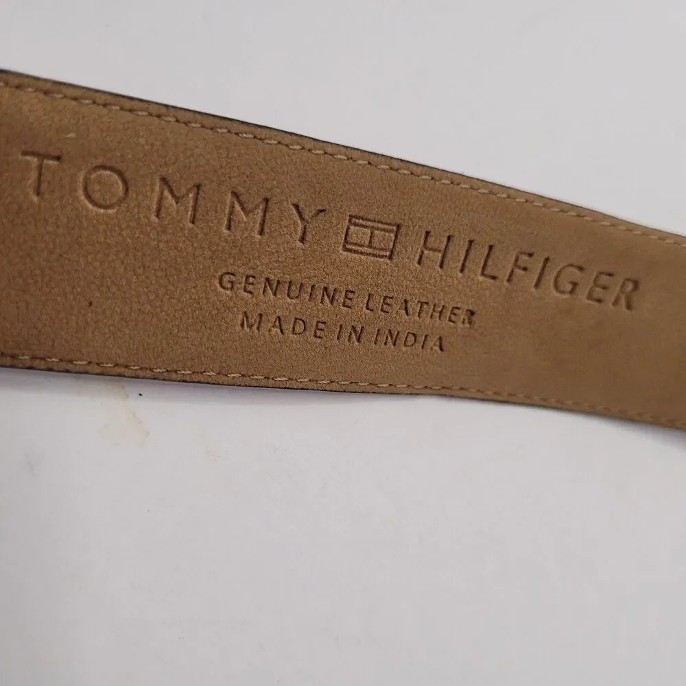 Tommy Hilfiger Mens Genuine Leather Belt Classic Casual Everyday Belt Sz 38